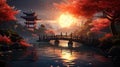 Art of Japan Wallpaper: A Stunning and Highly Detailed Image AI Generated