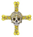 Art Jewelry Design skull cross.