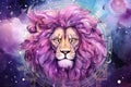 Wild king animal wildlife face lion illustration head background portrait africa Royalty Free Stock Photo