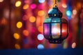 Moslem holy religion ornament month blur studio spirituality religious background night light glitter