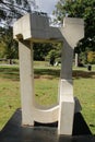 ART..large cement sculpture, 'brace with window,