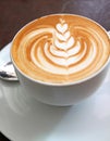 Art latte on a cappuccino coffee Royalty Free Stock Photo