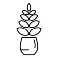 Art leaf icon outline vector. Office tree