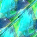 Art light blue, green, bank, paint, cartoon background texture w