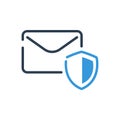 Art line. secure mail and message vector