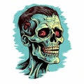 Colorful Zombie Illustration With Luminous Shadowing