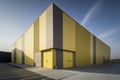 The Art of Logistics: A Glimpse of an Industrial Warehouse's Exterior, ai generative