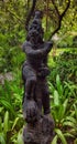 an art of monkey sculpture from Indonesia