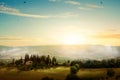 Art morning Tuscany - scenic landscape, Italy Royalty Free Stock Photo