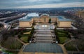 Art Museum Philadelphia - aerial view - travel photography Royalty Free Stock Photo