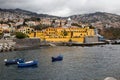 The Art museum and three boats Royalty Free Stock Photo