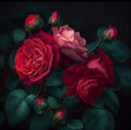 Elegant Red Roses - Artistic Nature