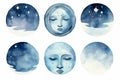 Art night universe star cosmos moon space illustration astronomy astrology sky Royalty Free Stock Photo