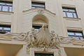 Art nouvea decorations on a house facade in Budapest