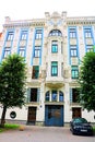 Art Nouveau architecture on a building facade in Riga, Latvia Royalty Free Stock Photo