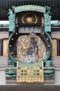 art nouveau clock (ankeruhr) - vienna - austria Royalty Free Stock Photo