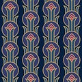 Art Nouveau decorative background. Abstract Art Deco geometric seamless pattern. Vector illustration. Design element. Vintage Royalty Free Stock Photo