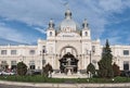 Art Nouveau facade of the central station Lviv-Holovnyi, Lviv, Ukraine