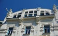 Art Nouveau facade with sculptures in Ljubljana Royalty Free Stock Photo