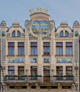 Art nouveau faÃÂ§ade of the hotel Slavia