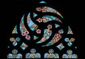 Art Nouveau floral pattern. Stained glass window.