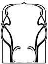 Art Nouveau frame BW