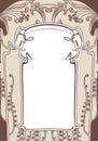 Art nouveau frames. Royalty Free Stock Photo