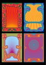 Art Nouveau Frames Psychedelic Art Colors