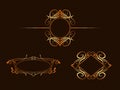 Art nouveau frames Royalty Free Stock Photo