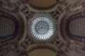 Art nouveau glass dome elegant skylight