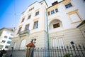 Art Nouveau house in Munich, blue sky Royalty Free Stock Photo