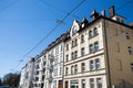 Art Nouveau house in Munich, blue sky Royalty Free Stock Photo