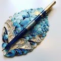 Art Nouveau Inspired Blue Lune Pen With Exquisite Craftsmanship