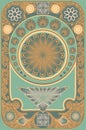 Art nouveau inspired floral frame