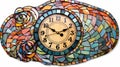 Art Nouveau inspired wall clock