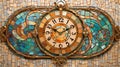 Art Nouveau inspired wall clock