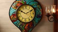 Art Nouveau inspired wall clock