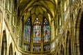 Art Nouveau painter Alfons Mucha Stained Glass window in St. Vitus Cathedral, Prague