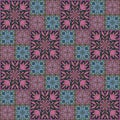 Art nouveau seamless quilt pattern repeat Royalty Free Stock Photo