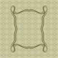 Art Nouveau smooth lines decorative rectangle vector frame for design. Art Deco style border