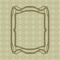 Art Nouveau smooth lines decorative rectangle vector frame for design. Art Deco style border