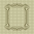 Art Nouveau smooth lines decorative rectangle vector frame for design. Art Deco style border