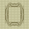 Art Nouveau smooth lines decorative rectangle vector frame for design. Art Deco style border