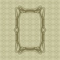 Art Nouveau smooth lines decorative rectangle vector frame for design. Art Deco style border