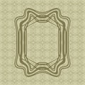 Art Nouveau smooth lines decorative rectangle vector frame for design. Art Deco style border