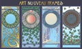 Art Nouveau Styel Decorative Frames Royalty Free Stock Photo