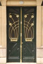 Art nouveau style door in the city of San Sebastian Royalty Free Stock Photo