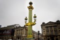 Art nouveau style lamp post at the Place Concorde, aka Concord Square in Paris, France