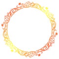 Art nouveau style round frame Royalty Free Stock Photo