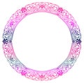 Art nouveau style round frame Royalty Free Stock Photo